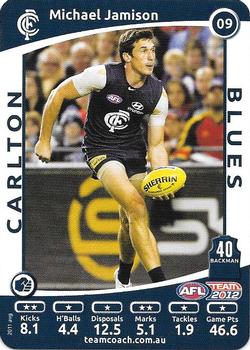 2012 Team Zone AFL Team #9 Michael Jamison Front